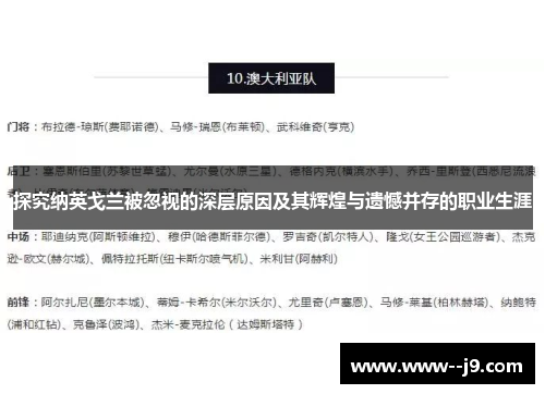 探究纳英戈兰被忽视的深层原因及其辉煌与遗憾并存的职业生涯 探究纳英戈兰被忽视的深层原因及其辉煌与遗憾并存的职业生涯